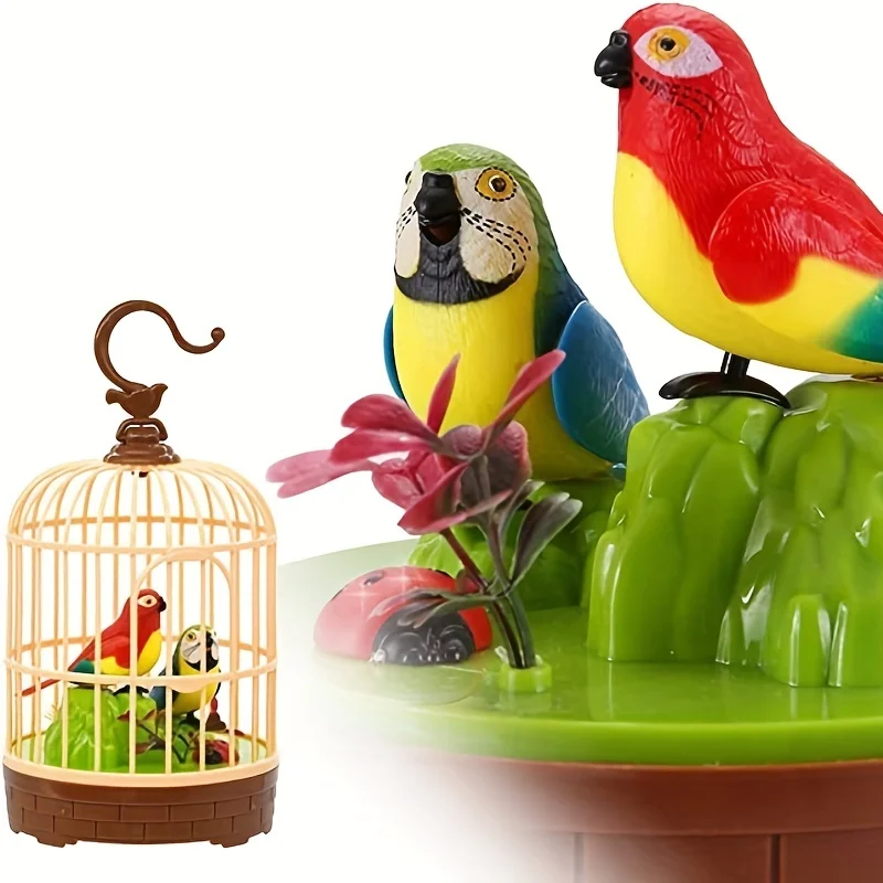 Phone Accessories Baby - Voice-Activated Induction Birds Birdcage Toy Talking