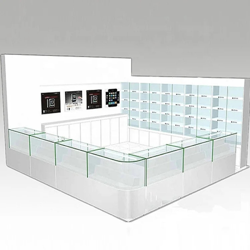 Phone Accessories Cabinet - custom.Mobile Phone Glass Display Showcase Design