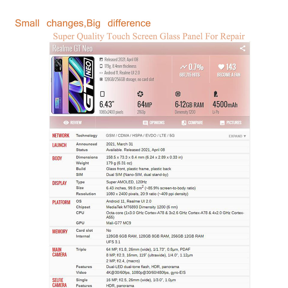 10Pcs/Lot For Realme GT 8 Pro  - Realme Gt 6 评论和价格