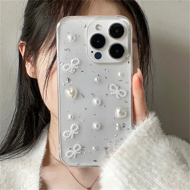 3D Pearl Bowknot Silver Foil P - Phone Accessories Wholesale In China 评论和价格