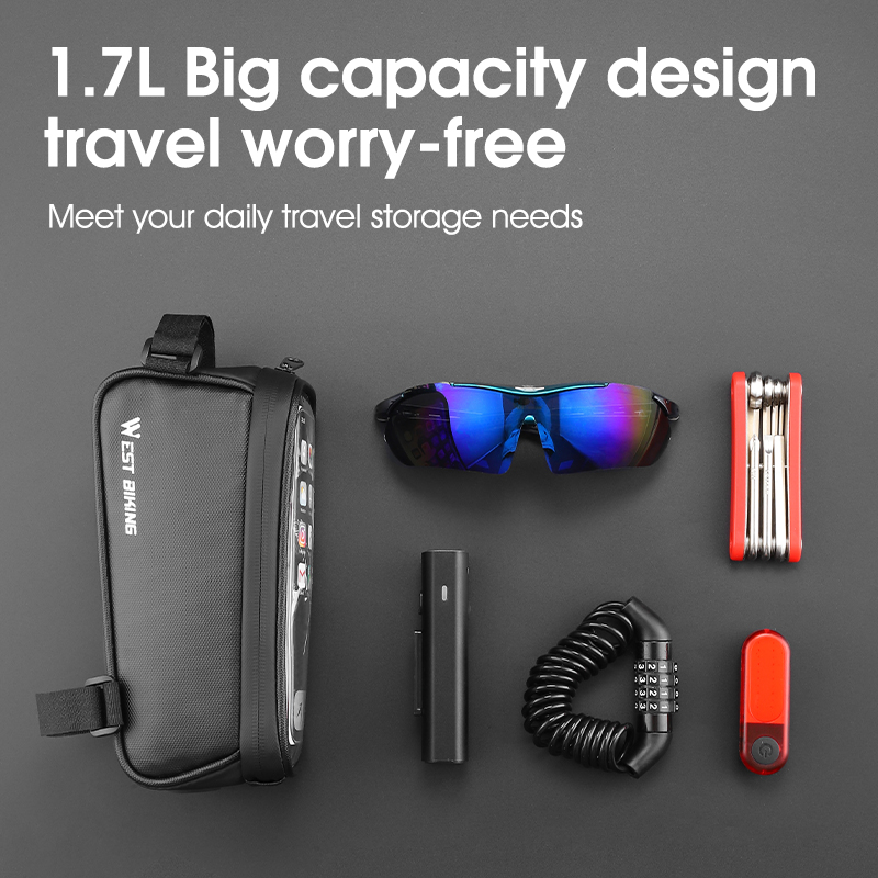 WEST BIKING Bicycle Frame Bag  - Youtube Phone Accessories 评论和价格