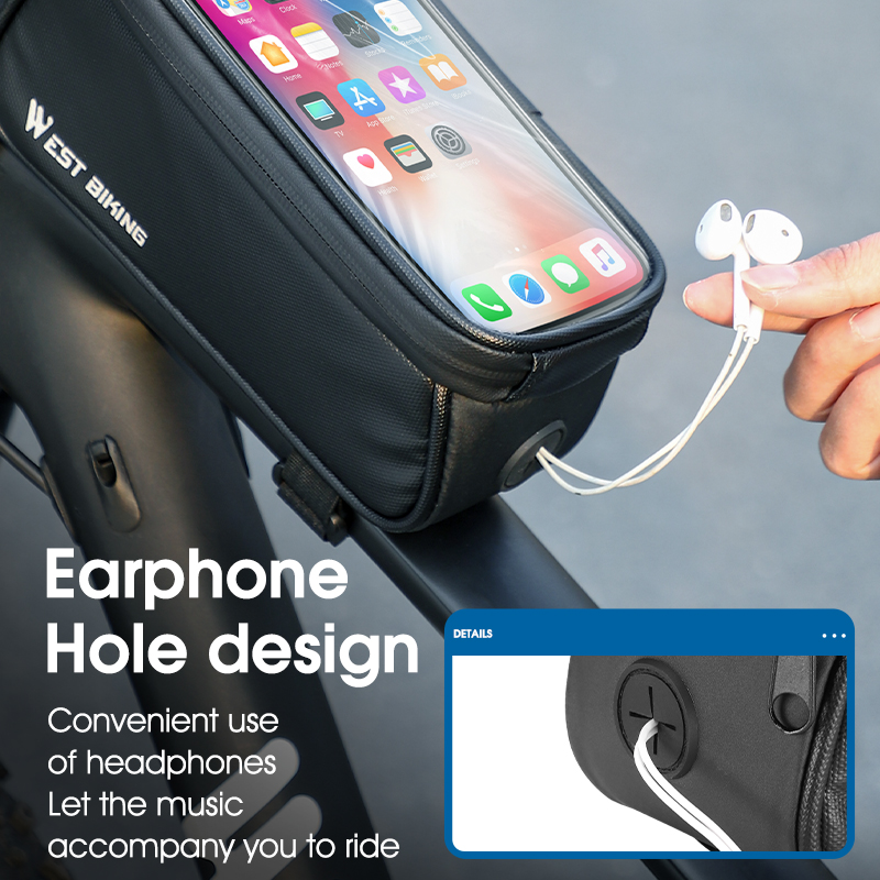 WEST BIKING Bicycle Frame Bag  - Youtube Phone Accessories 评论和价格
