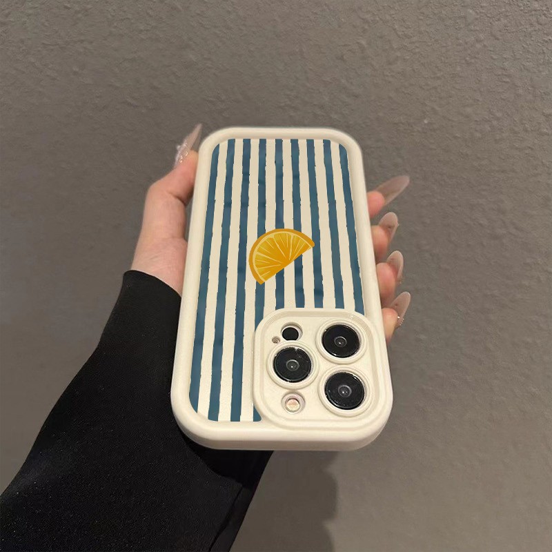 Striped Lemon Slice Pattern Ph - Phone Accessories Iphone 评论和价格