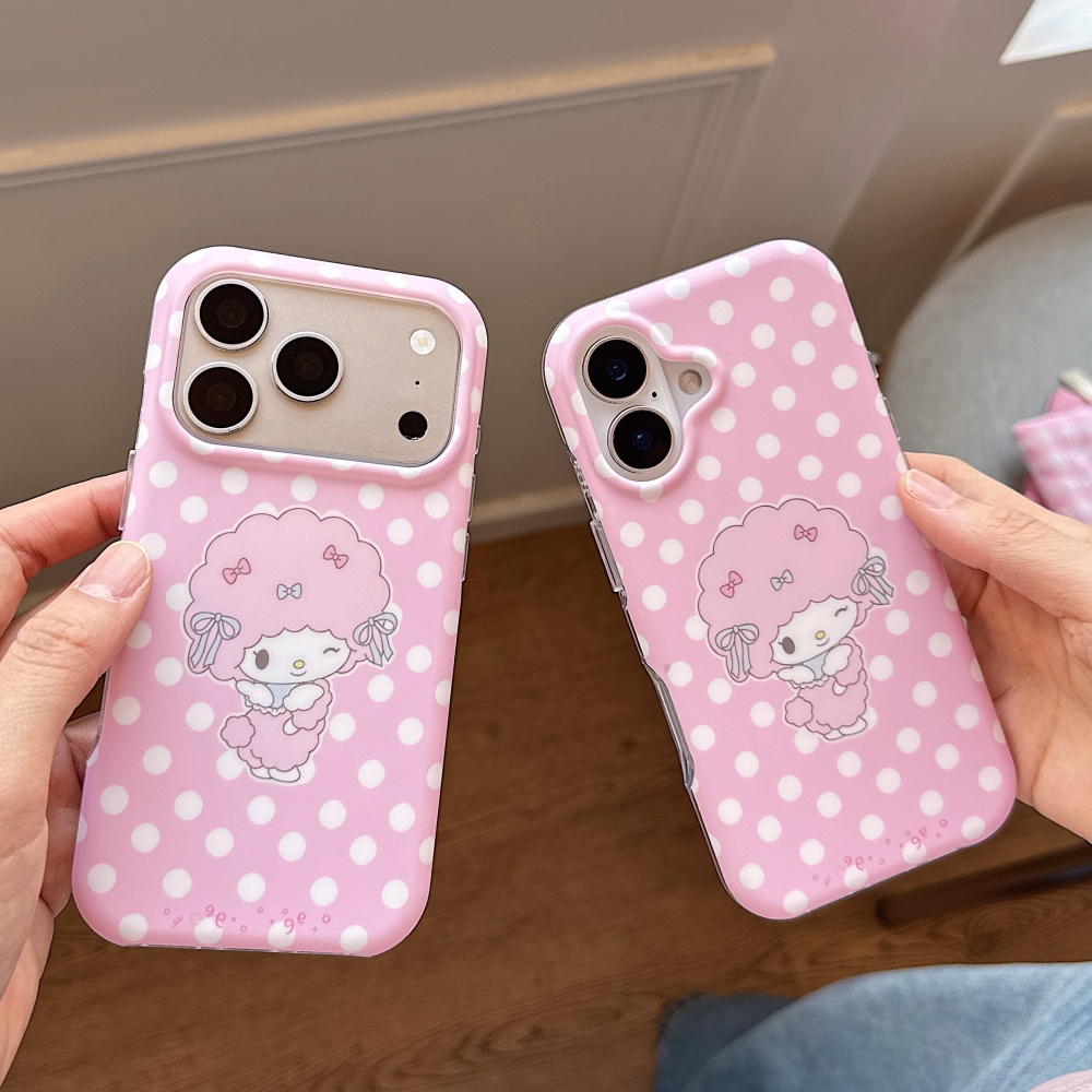 Double Sided Matte Pink Polka  - Quirky Phone Accessories 评论和价格