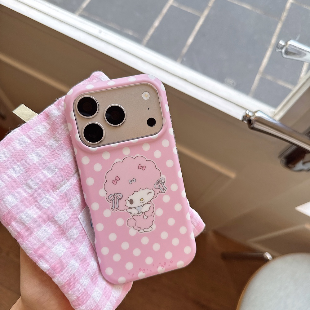 Double Sided Matte Pink Polka  - Quirky Phone Accessories 评论和价格
