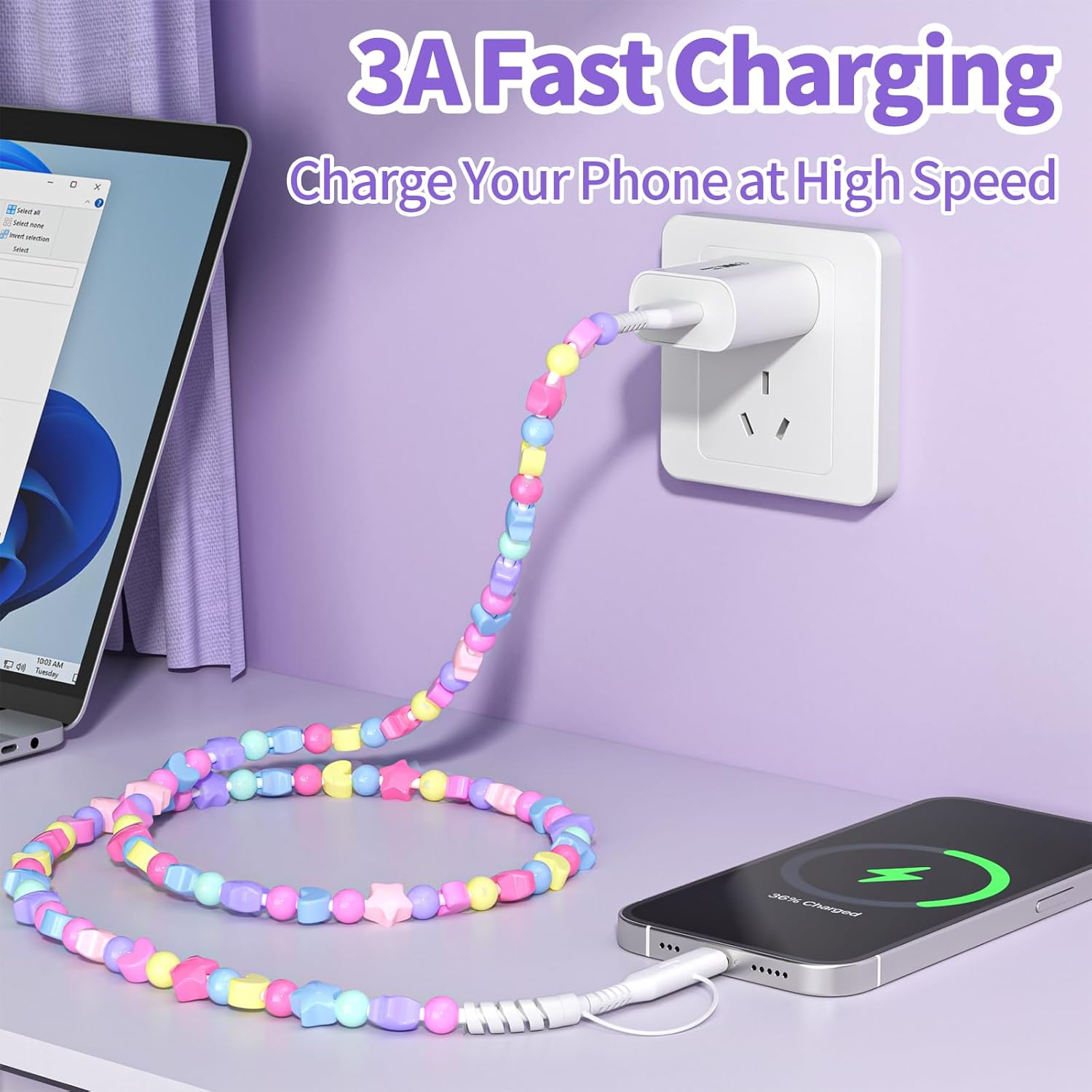 Bead charging cord,Charging Ca - Fast Charging Cable 评论和价格