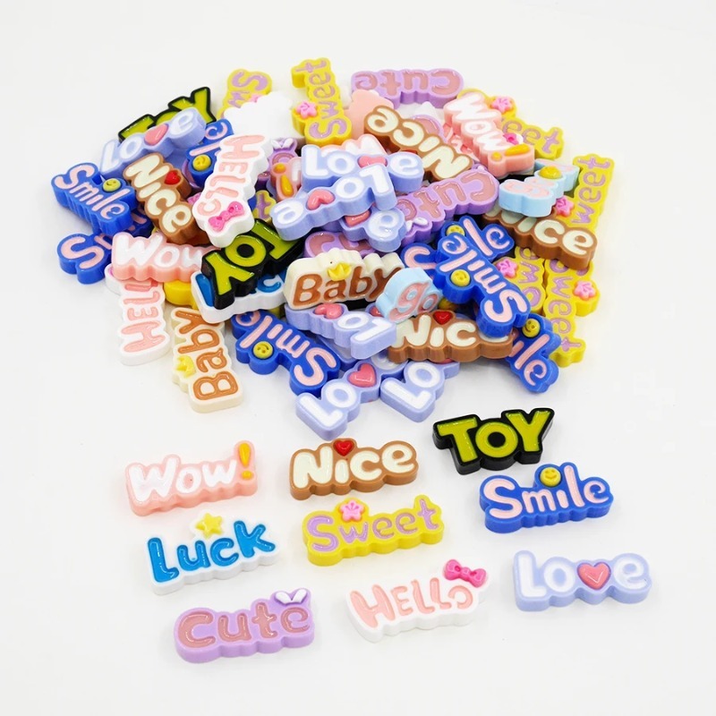 10Pcs Cute Flat Back Wow Luck  - Phone Accessories Baby 评论和价格