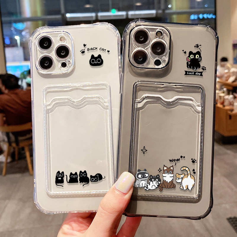 Cute Black Cat Phone Case For  - Quirky Phone Accessories 评论和价格